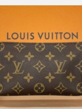 Authentic Louis Vuitton Brown Monogram Pouch